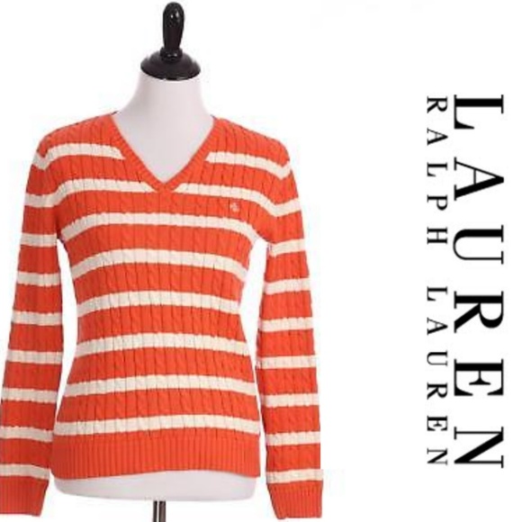 Lauren Ralph Lauren Sweaters - Lauren Ralph Lauren Striped Cable Knit Sweater